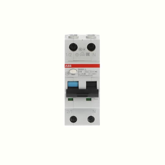 ABB-2CSR245180R0164 - RCBO, tip A, car.C, 16 A, 10mA, 2-poli, DS201LC16A10