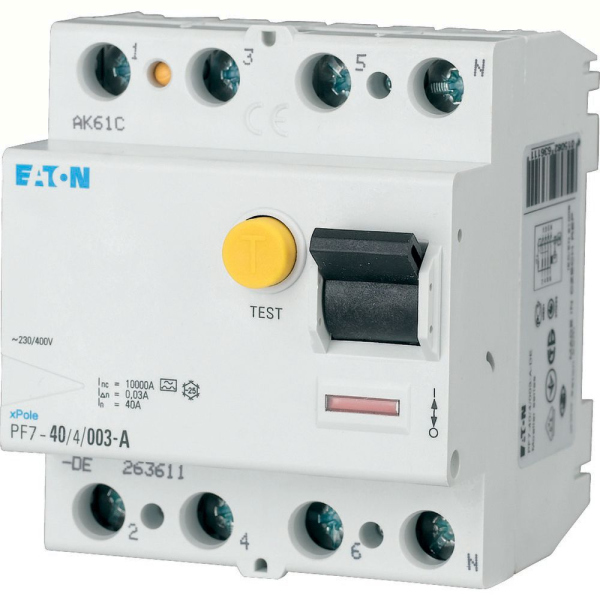 ETN.PF7-40/4/03 - RCCB, 10kA, 4P, 40A, 300mA