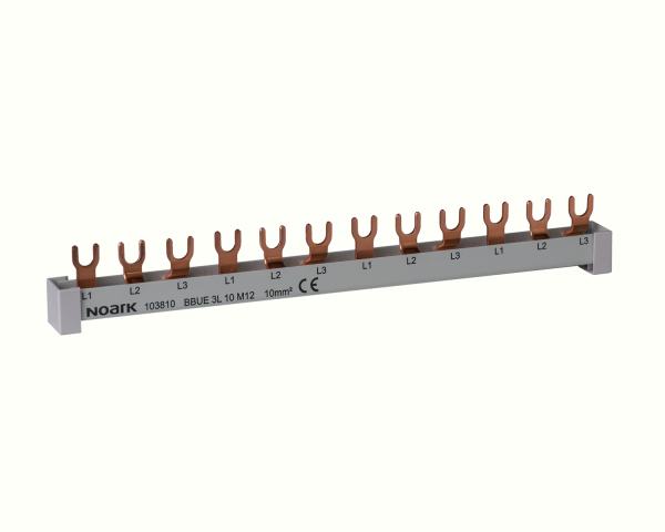 NRK.BBUE 2L 10 M56 - Bareta sigurante, L=1m, 2P - Furca, 63A, 56 module