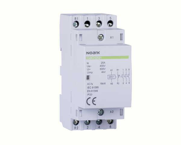 NRK.Ex9CH25 22 220/230V 50/60Hz - Contactor de instalare, 25 A, cont. 220/230 V, 2 NC + 2 NO contact