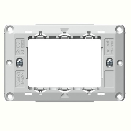 TEM-NM30-U - Suport Fixare plastic, 3 module, cu Surub