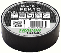 Tr.Banda Izol. 10M - FEK10, 10m×18mm, PVC, 0-90°C, 40kV/mm