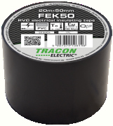 Tr.Banda Izol. Neagra 50M - FEK50, 20m×50mm, PVC, 0-90°C, 40kV/mm