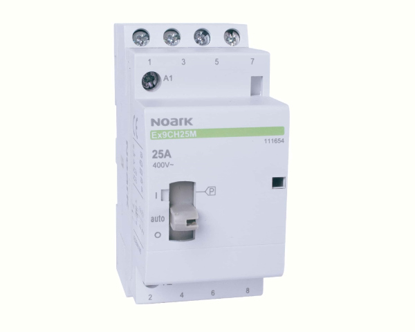 NRK.Ex9CH25M 40 230V EU - Contactor modular si cu comutare manuala , 25A , 220-240V AC, 4 NO contacte