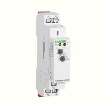 TR.NARIDOFFS - Releu De Timp Cu Rev.Fara Tens.Alim, AC/DC 12-240V, 0,1s-10m, 16A/AC1, 250VAC/24VDC