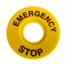 TR.NYG3-ES60 - Placuta Emergency Stop , d=60mm; h=2mm; ABS