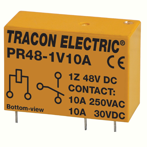 TR.PR48-1V10A - Releu Print, 48V DC / 1×CO (10A, 230V AC / 30V DC)