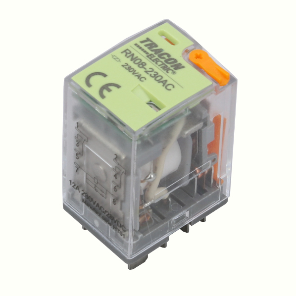 TR.RN08-230AC - Releu 12A, 230V AC / 2×CO (12A, 230V AC / 28V DC)