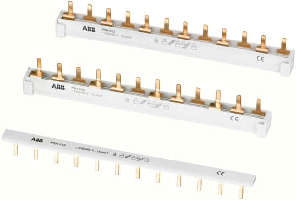 ABB-2CDL120001R1012 - Bareta sigurante, L=215mm, 2P - Pin, 63A, 12 module, PSH 2/12, pt.SH200