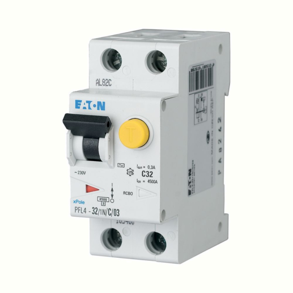 ETN.PFL4-6/1N/C/003 - RCBO, 4.5kA, caract.C, 6A, 1P+N