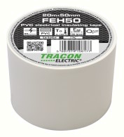 Tr.Banda Izol. Alba 50M - FEH50, 20m×50mm, PVC, 0-90°C, 40kV/mm