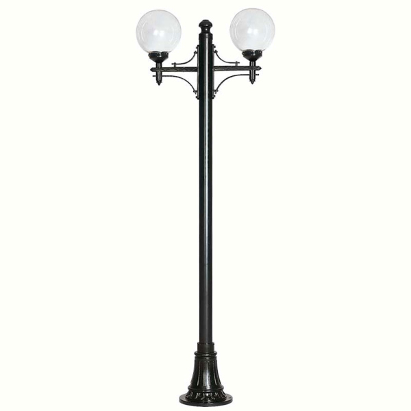 SV.SA-1475 - Stalp ornamental H 250cm, 2xE27, negru