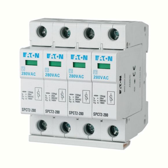 ETN.SPCT2-280/4 - Descarcator 4P, class T2+T3 (II+III, C+D), modular, 4pole, Un=280V