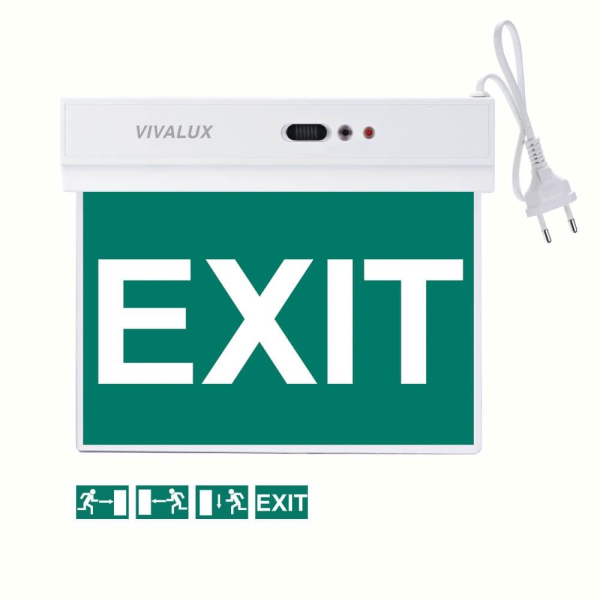 VIV-004031- Lampa Exit SALVE LED 1.8W 4H 40lm IP20, Perm./Nepermanent