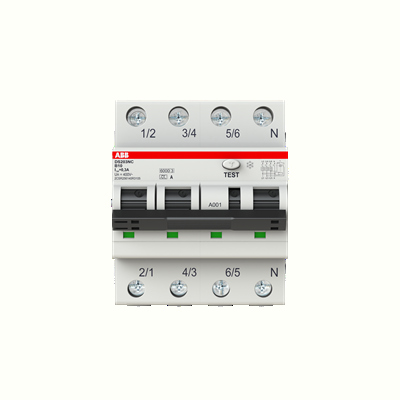 ABB-2CSR256040R1164 - RCBO, tip AC, car.C, 16 A, 30mA, 4-poli, DS203NCC16AC30