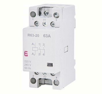 ETI-R 63-20 230V - Contactor Modular, 63A , 220-240V AC, 2 NO contacte